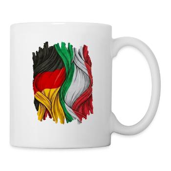 Fiers du drapeau allemand et italien - Mug blanc - blanc - Droite