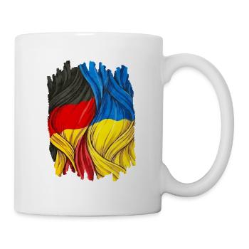 Fiers du drapeau allemand et ukrainien - Mug blanc - blanc - Droite