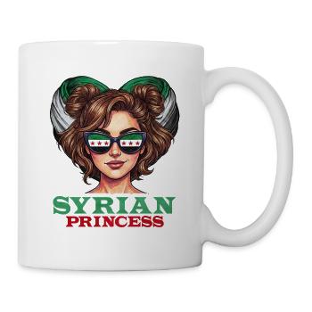Syrische Prinzessin Stilillustration - Tasse - Weiß - Rechts