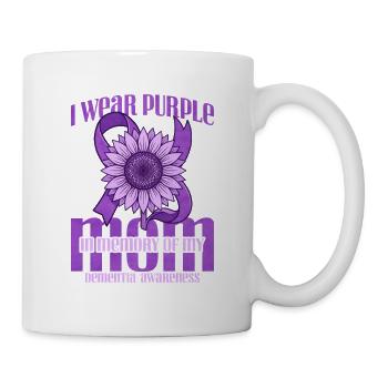 Purple Erinnerung für Mama – Sonnenblume - Tasse - Weiß - Rechts