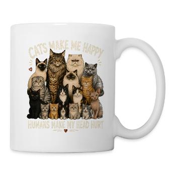 Cats Gather: Feline Crew Cheer - Mug - white - Right