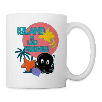 Insel mit Freunden  - Tasse - Weiß - Rechts