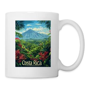 Costa Rica Tropische Landschaft Abenteuer - Tasse - Weiß - Rechts
