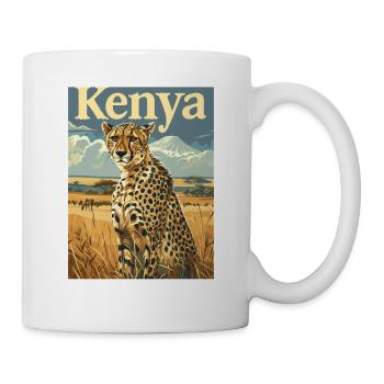 Aventure de safari au Kenya Savane de guépard Nature - Mug blanc - blanc - Droite