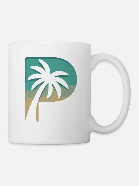 Sommerliches Palmenparadies Strandfeeling - Tasse - Weiß
