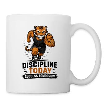 Discipline today succes tomorrow - Tasse - Weiß - Rechts