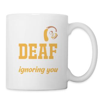 Deaf Deaf Deaf Sign Language - Mug - white - Right