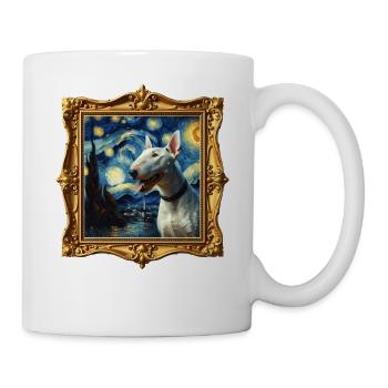 Bullterrier Starry Night - Tasse - Weiß - Rechts