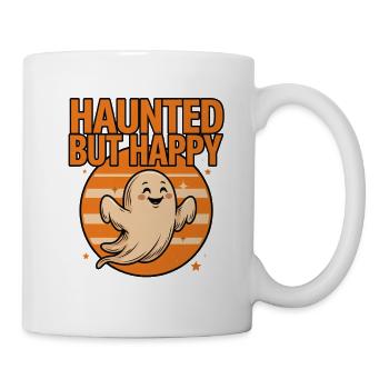 Niedlicher Geist Halloween – Verflucht, aber glücklich - Tasse - Weiß - Rechts