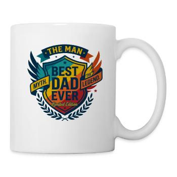 Bester Vater: Der Mann: Die Retro-Legende - Tasse - Weiß - Rechts