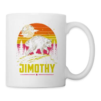 Vintage Raccoon Jimothy Full Moon Sunset - Mug - white - Right