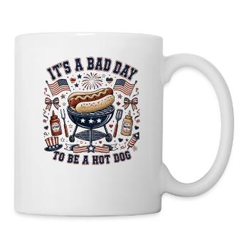 Heute ist ein schlechter Tag, um ein Hotdog zu sei - Tasse - Weiß - Rechts