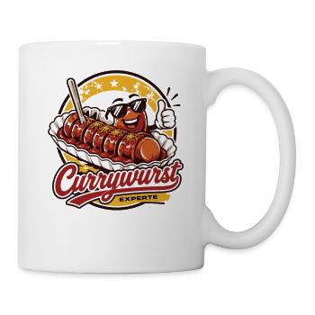 Currywurst Geht Immer | Fast Food Kult - Tasse - Weiß - Rechts