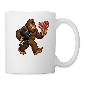 Bigfoot grillen, Sasquatch BBQ - Tasse - Weiß - Rechts
