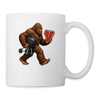 Bigfoot grillen, Sasquatch BBQ - Tasse - Weiß - Rechts