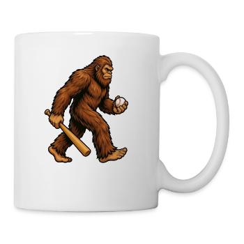Baseball Bigfoot Sasquatch Lustiger Bigfoot Baseba - Tasse - Weiß - Rechts