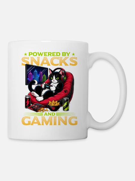 Gamer Gaming Cat Video Game - Tasse - Weiß