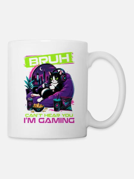 Gamer Gaming Cat Video Game - Tasse - Weiß