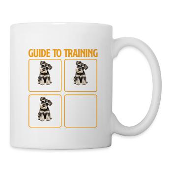 Zwergschnauzer-Trainingsleitfaden Humor - Tasse - Weiß - Rechts