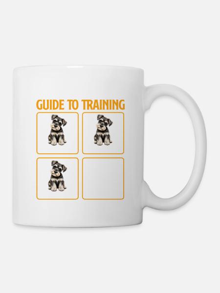Zwergschnauzer-Trainingsleitfaden Humor - Tasse - Weiß
