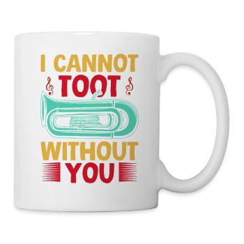 Euphonium Cannot Toot Without You Baritone - Tasse - Weiß - Rechts