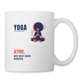 Yoga Atme Der Rest Kann Warten Yogalehrerin - Tasse - Weiß - Rechts