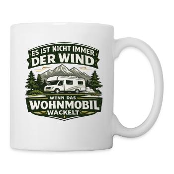 Wohnmobil wackelt – frecher Camper Spruch - Tasse - Weiß - Rechts