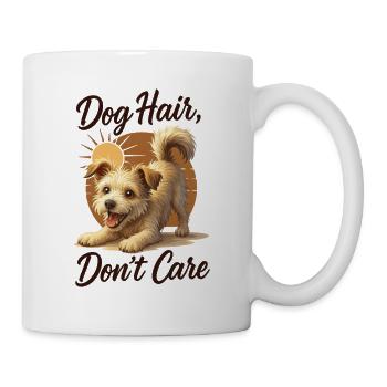 Hundehaare kümmern sich nicht um Welpenhaare überall Merch - Tasse - Weiß - Rechts