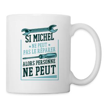 Michel Cadeau humour personnalisé - Mug blanc - blanc - Droite