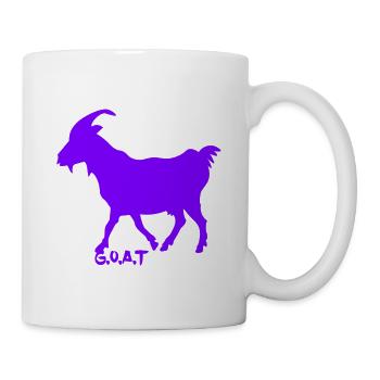 G.O.A.T. Ziege lila - Tasse - Weiß - Rechts