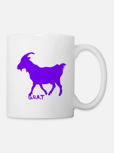 G.O.A.T. Ziege lila - Tasse - Weiß