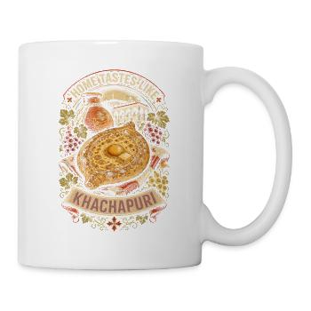 Georgien Georgier Tbilisi Sakartvelo Khachapuri - Tasse - Weiß - Rechts