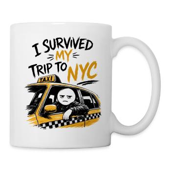 Taxi New York City Gelber Humor NYC Meme - Tasse - Weiß - Rechts