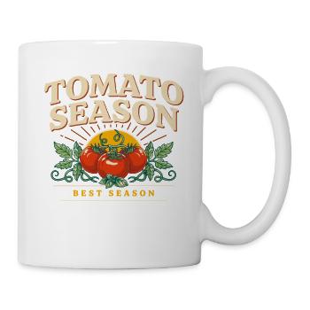 Tomatensaison: Beste Saison - Tasse - Weiß - Rechts