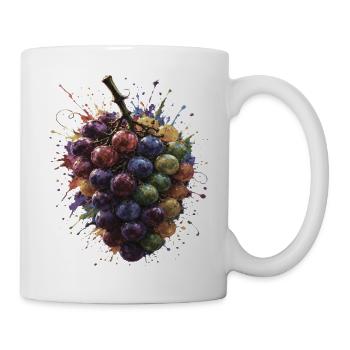 Mehrfarbige Grape Busch-Splash-Art - Tasse - Weiß - Rechts