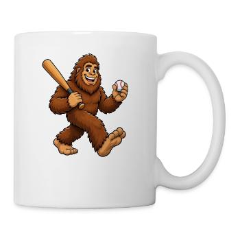 Baseball Bigfoot Sasquatch Lustiger Bigfoot Baseba - Tasse - Weiß - Rechts