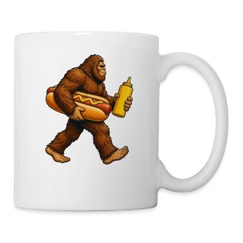 Bigfoot-Hotdog zum 4. Juli – Lustiger Hotdog mit B - Tasse - Weiß - Rechts