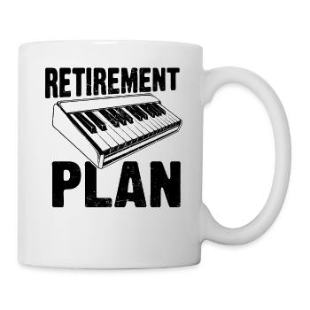 Retirement Plan Piano Keyboard - Tasse - Weiß - Rechts