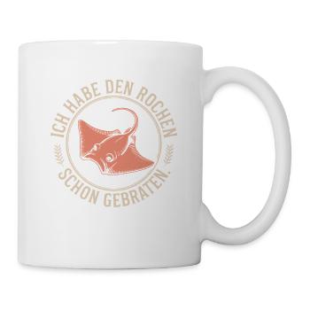 Rochen Schon Gebraten Stachelrochen Manta Rochen - Tasse - Weiß - Rechts