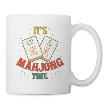Mahjong-Spiel-Sozialclub Es ist Mahjong-Zeit - Tasse - Weiß - Rechts