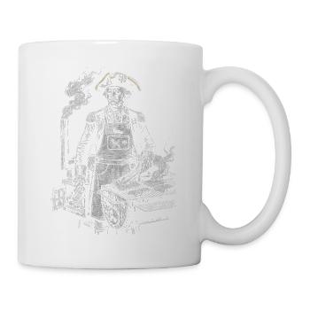 George Washington beim BBQ Grillen - Tasse - Weiß - Rechts