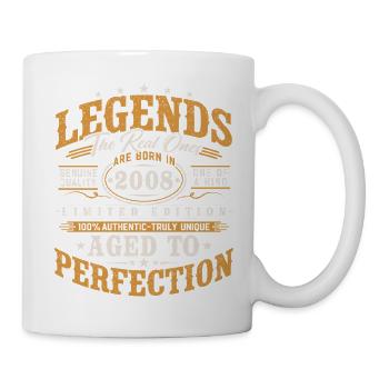 2008 Jahrgang Vintage Geburtstag Geschenk Retro - Tasse - Weiß - Rechts