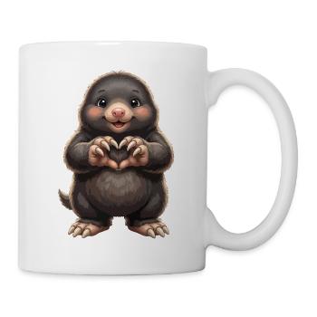 Maulwurf mit herz suber mauli mit herzsymbol - Tasse - Weiß - Rechts