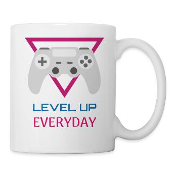 Level Up Everyday Gamer - Tasse - Weiß - Rechts