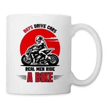 Real Men Biker - Mug - white - Right