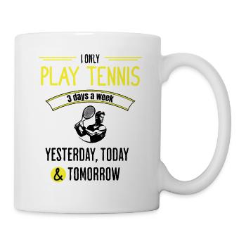 Citation amusante sur le tennis - Mug blanc - blanc - Droite