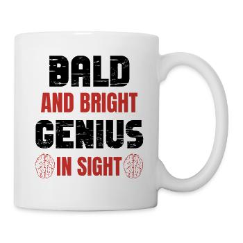 Bald Genius Quote - Mug - white - Right