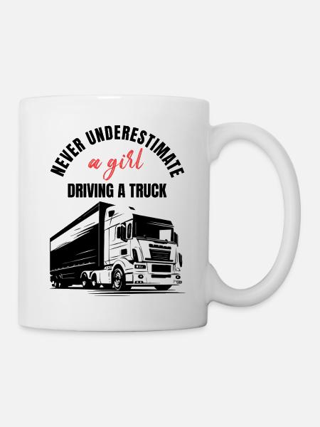 Girl Truck Driver - Mug - white