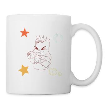Katzenkönig im Sternenrausch - Tasse - Weiß - Rechts