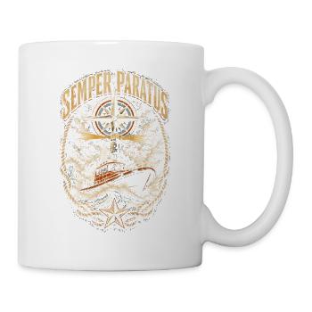 Küstenwache Rettungsschwimmer Semper Partus - Tasse - Weiß - Rechts